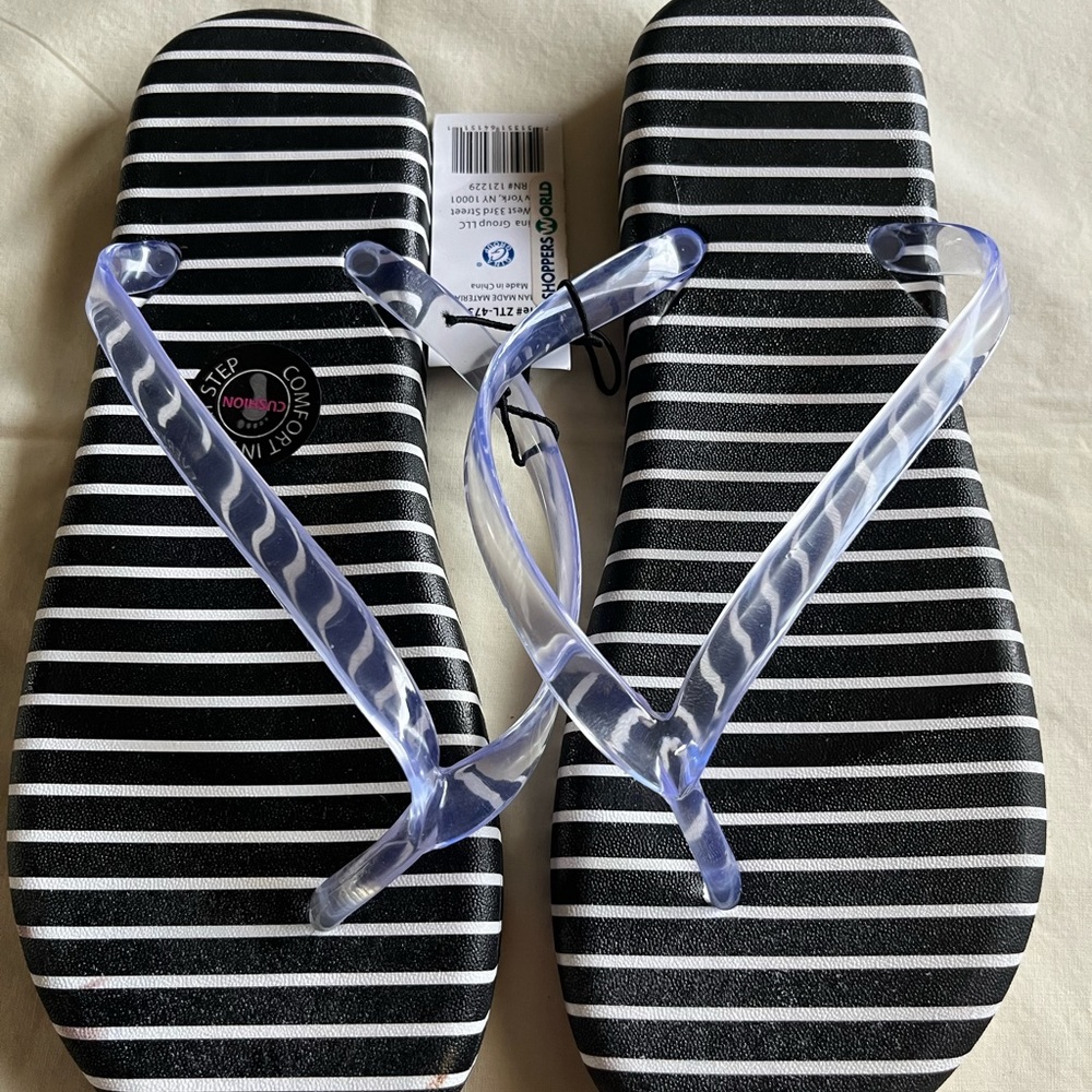 Striped Flip Flops - Picture 4 of 4